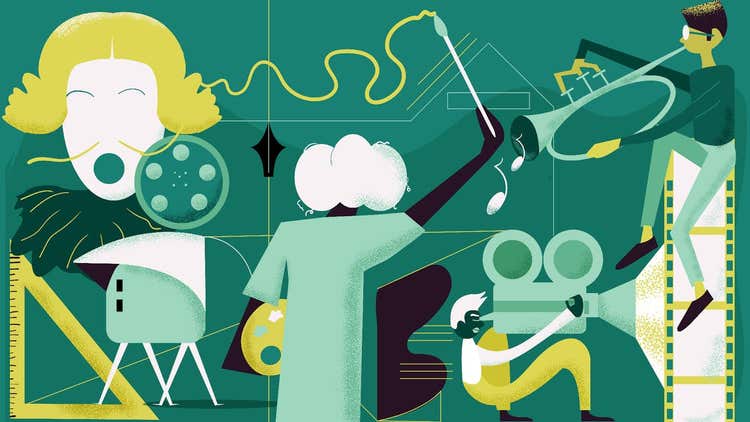 Colorful art of a teacher.