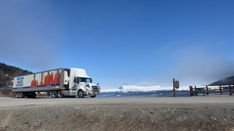 Atlantic Grocery Distributors Ltd. (AGD) truck.