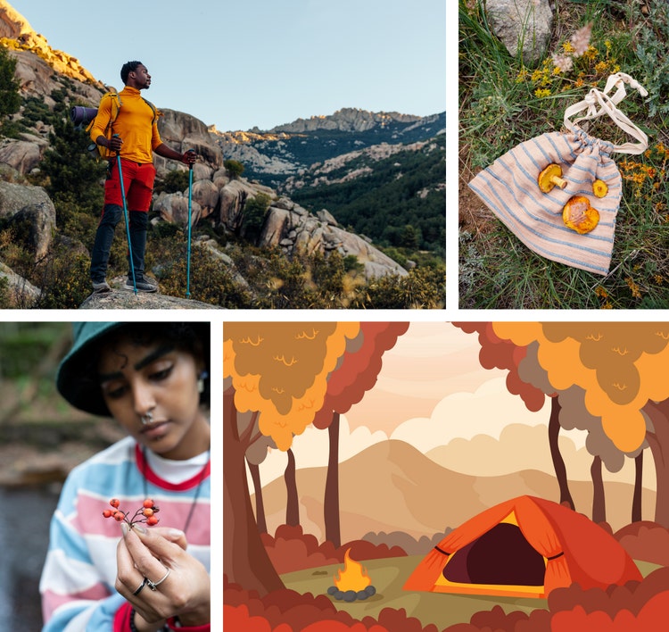 Collage of fall themed images.