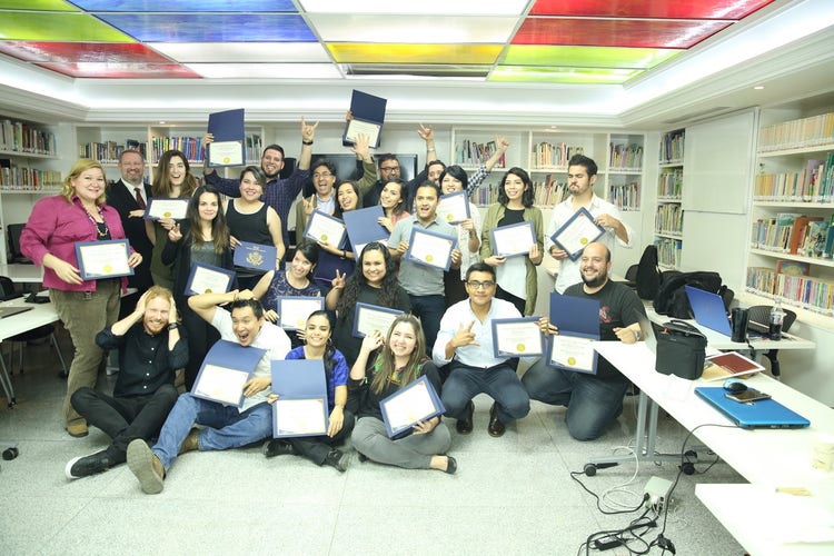 A group of students at One Minute Academy.