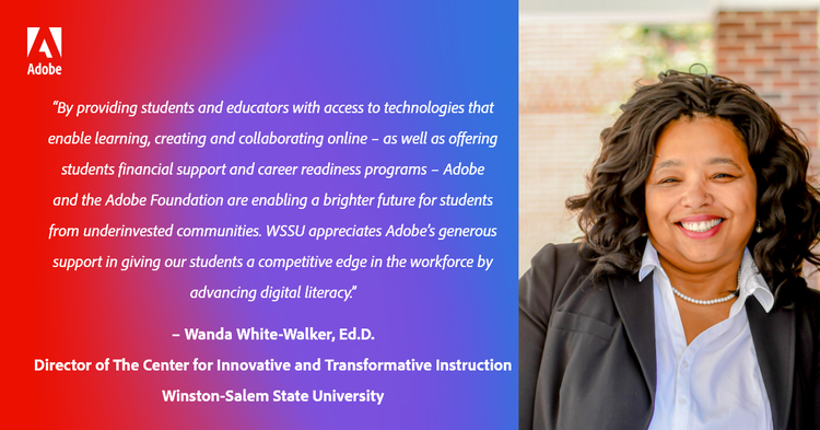 Quote card by Wanda White-Walker, Ed.D. Director of the center for innovative and transformative instruction Winston-Salem State University.