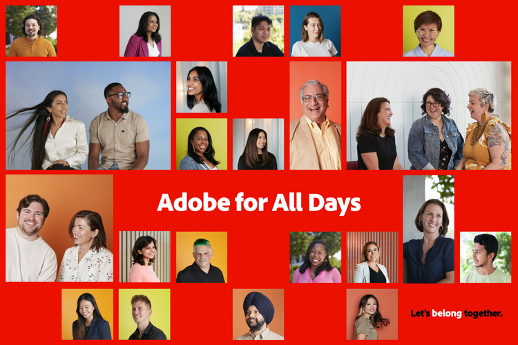 Adobe for All Days- Images of a variety of different people.