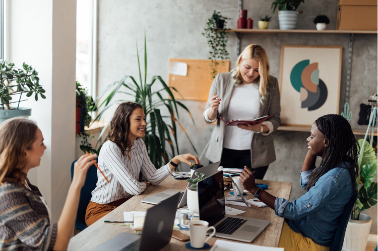 Group of women in a meeting.