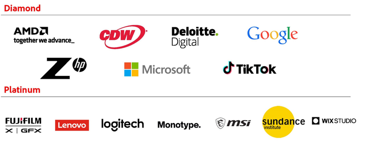 A group of logos on a white background