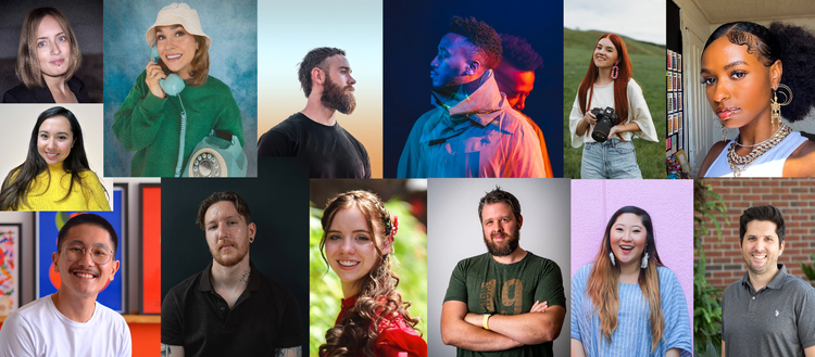Collage of 12 creators to watch.