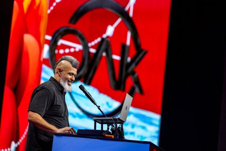 Oak Felder on stage at Adobe MAX