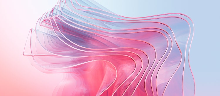 Abstract image of pink and blue wave.