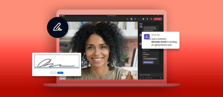 Adobe Acrobat Sign for Microsoft Teams, now with Live Sign.