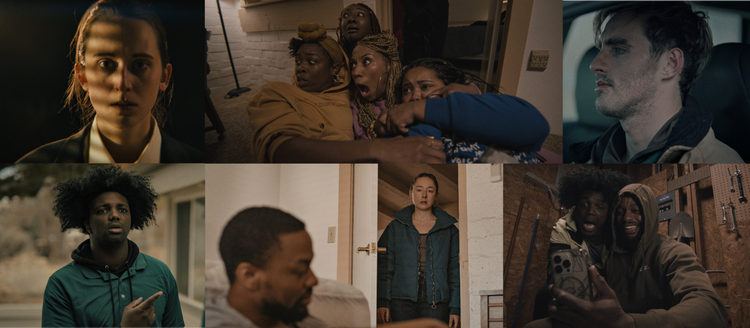 Collage of images of film stills by the USC SDA MFA Film Initiative.