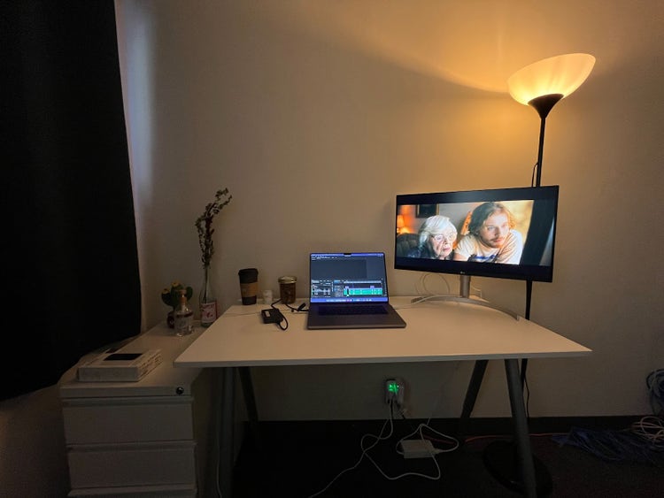 Still image from the film "Thelma" workspace of director/writer/editor Josh Margolin.