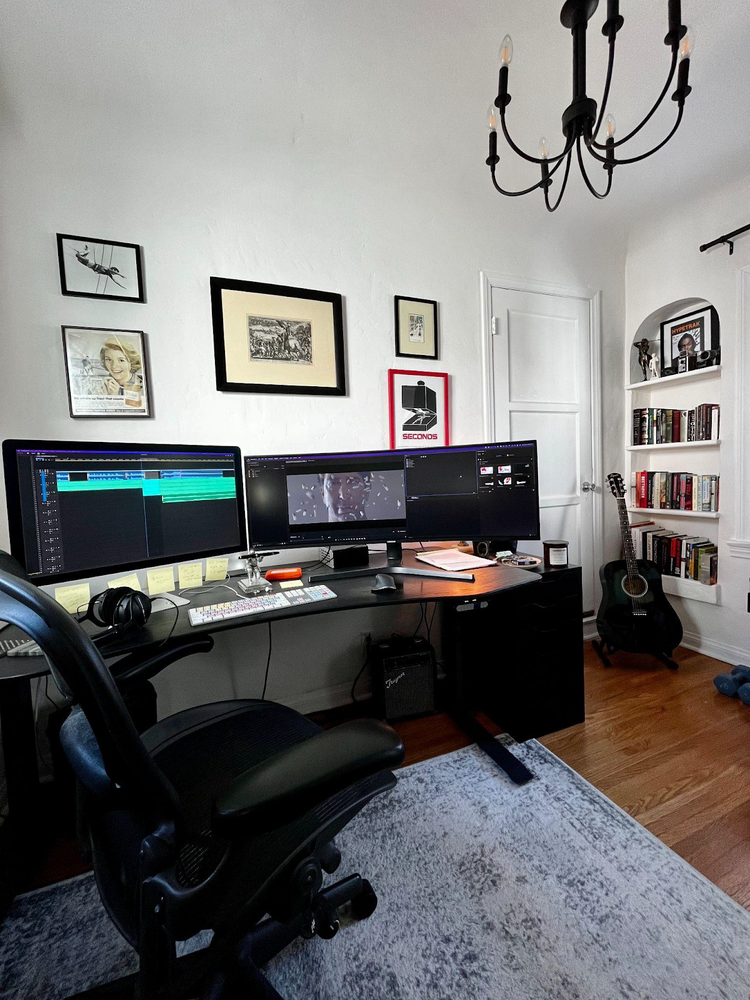 Image of the workspace of “Little Death” Editor Jake Torchin.