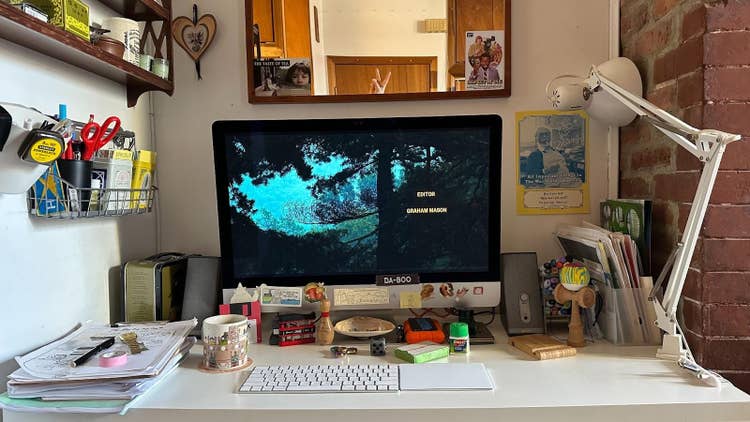 Workspace of Graham Mason, producer and editor of Sundance’s “Good One”.