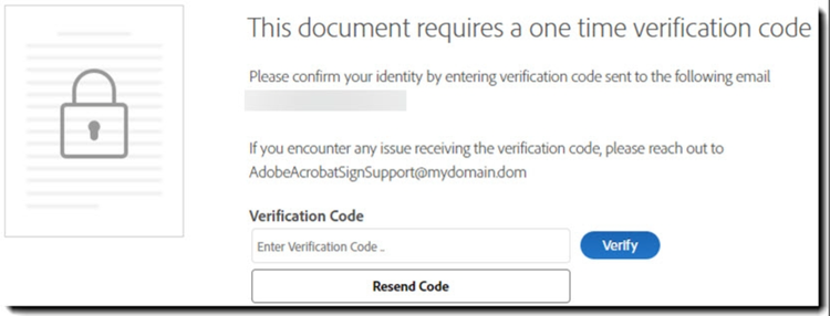 Image showing Acrobat Sign – One Time Password via Email