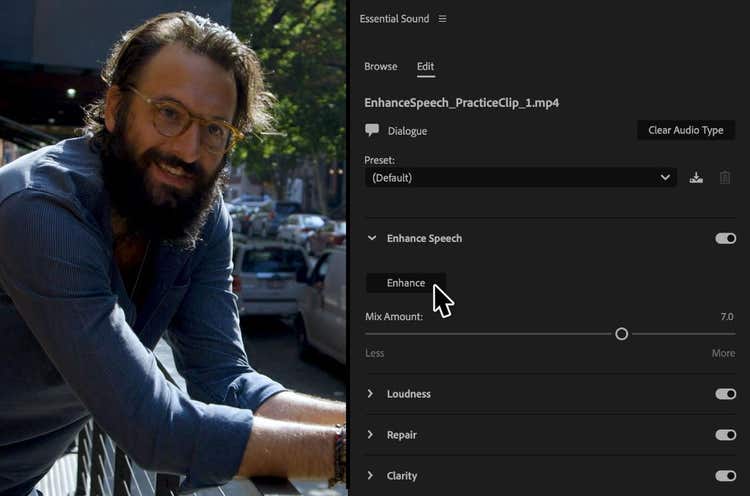 Screen shot of Enhance Speech.