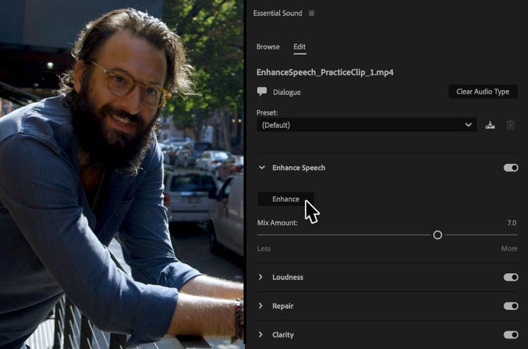 Screen shot of Enhance Speech.