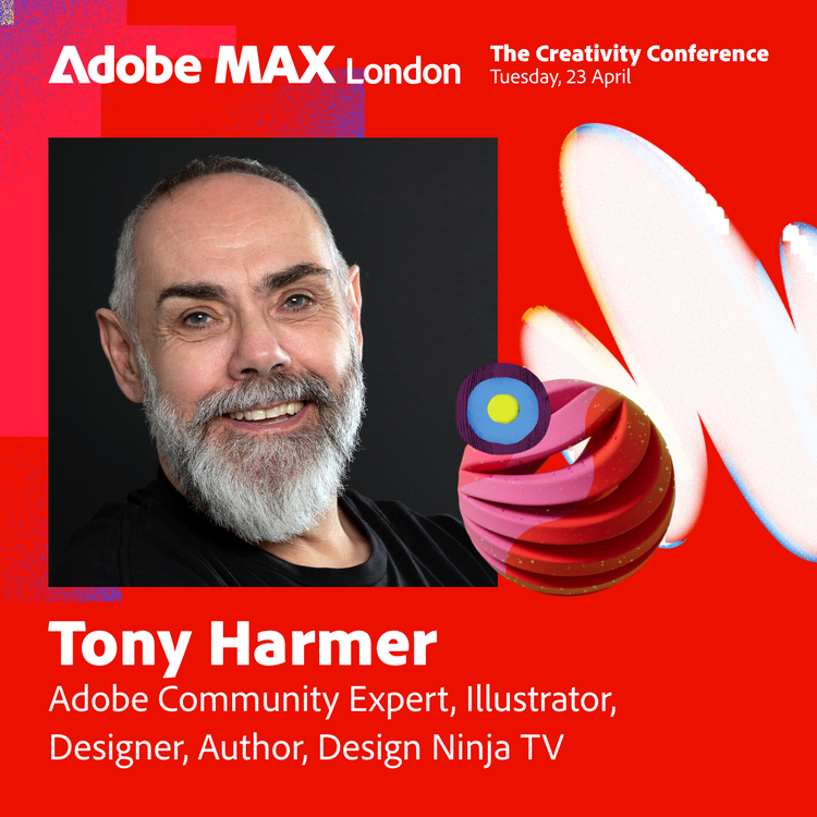 Image of Tony Harmer, Adobe Community Expert, Illustrator, Designer, Author, Design Ninja TV.