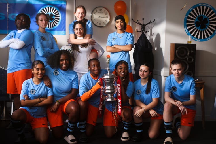 Photograph of Womens football team.