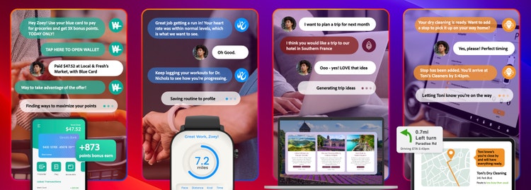 Image showing conversations of what consumers could do with a digital concierge