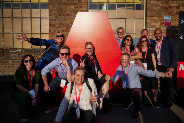 Group of people at Adobe MAX London.