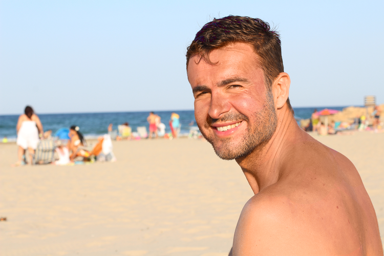 Man at the beach.