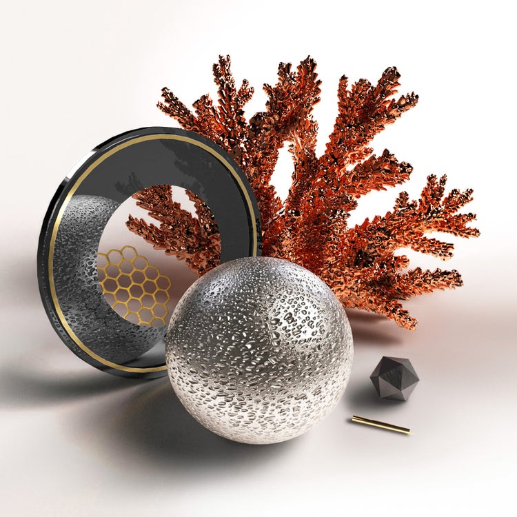 Dasha’s 3D creations, inspired by the Japanese art of ikebana.