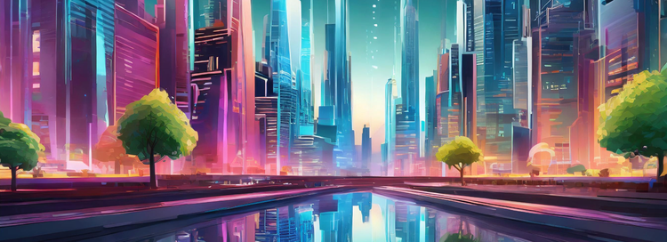 Image of city-scape made by Adobe Firefly.