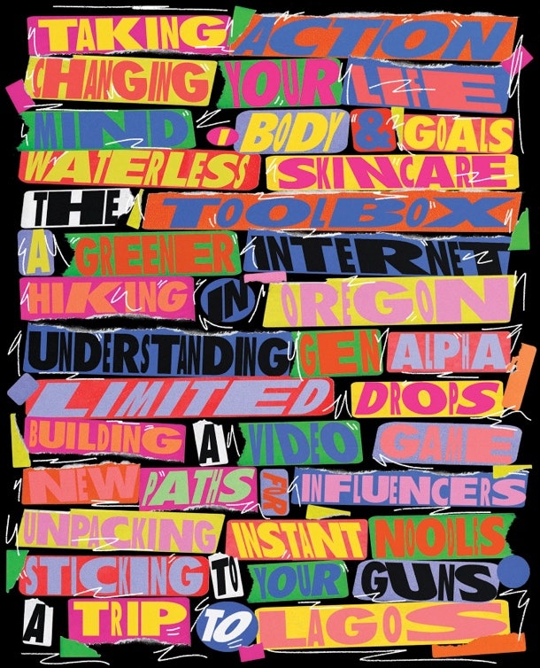 A poster made by Kris with different coloured text