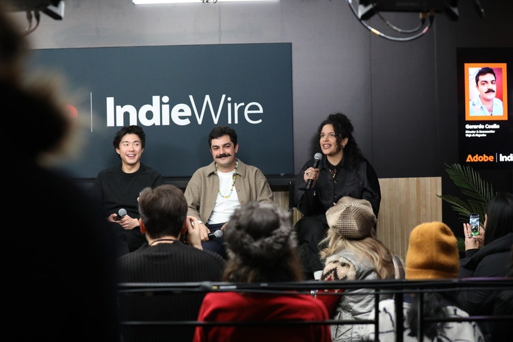 Filmmaker Gabriela Ortega participates in a panel discussion with other Sundance x Adobe Fellows