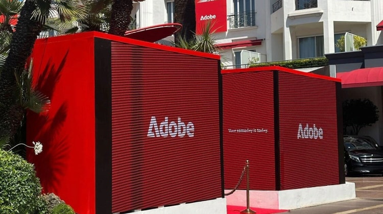 Image of Adobe branding at Cannes Lions 2024