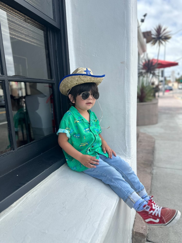 Image of child wearing a hat.