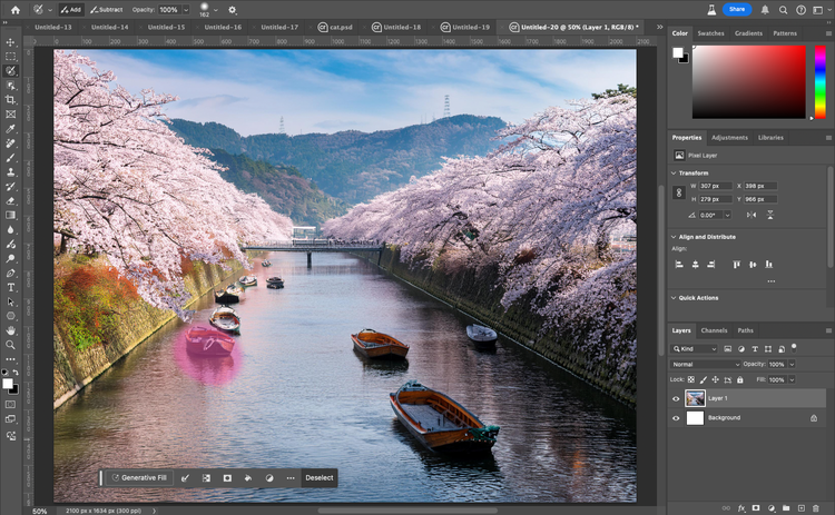 image of boats floating down a river.