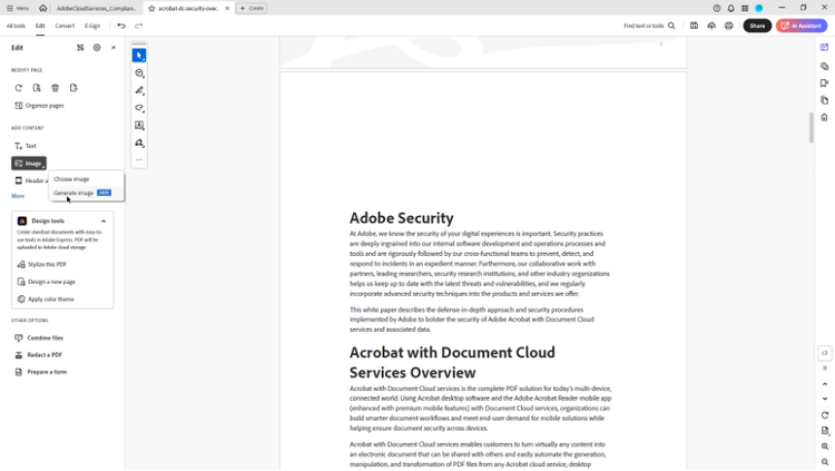 Acrobat Security and Acrobat with Document Cloud Services Overview.