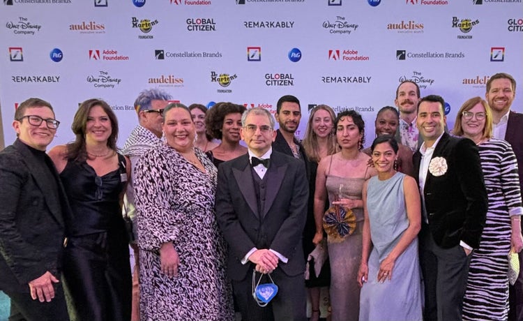 Amy White and Adobe employees attended the 2024 “Celebration of Courage” awards and gala where Adobe and the Adobe Foundation accepted the Outright International Outstanding Award.