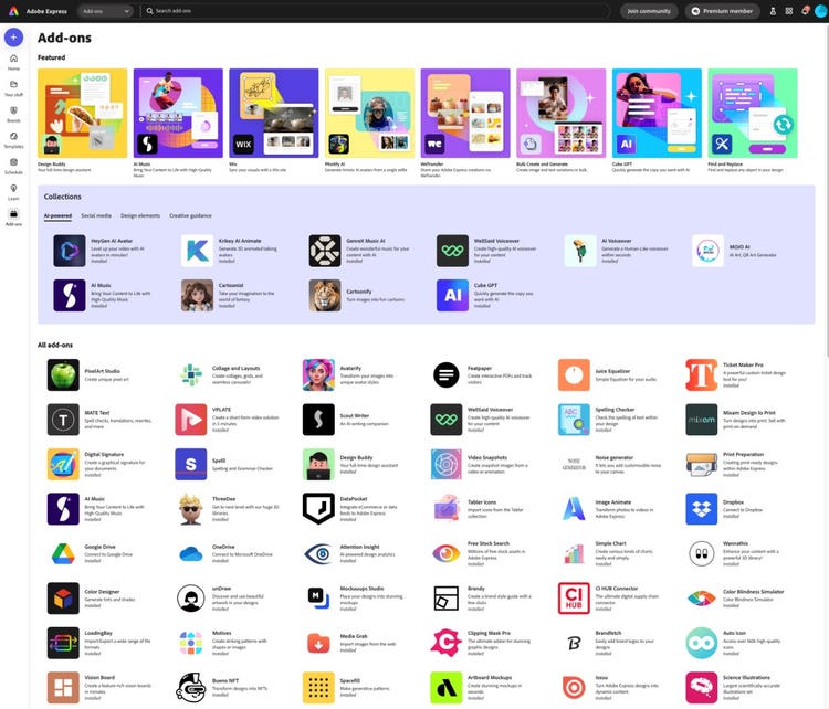 Adobe Express add-ons