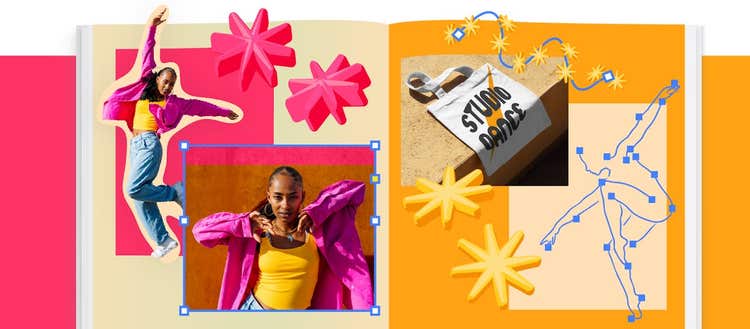 Image created using the latest Illustrator and InDesign features.