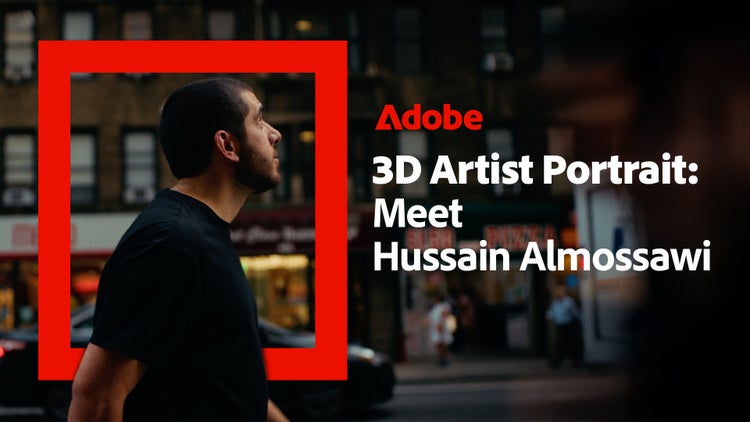 Adobe 3D artist portrait: Meet Hussain Almossawi.