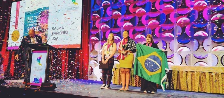 Group of people on stage.