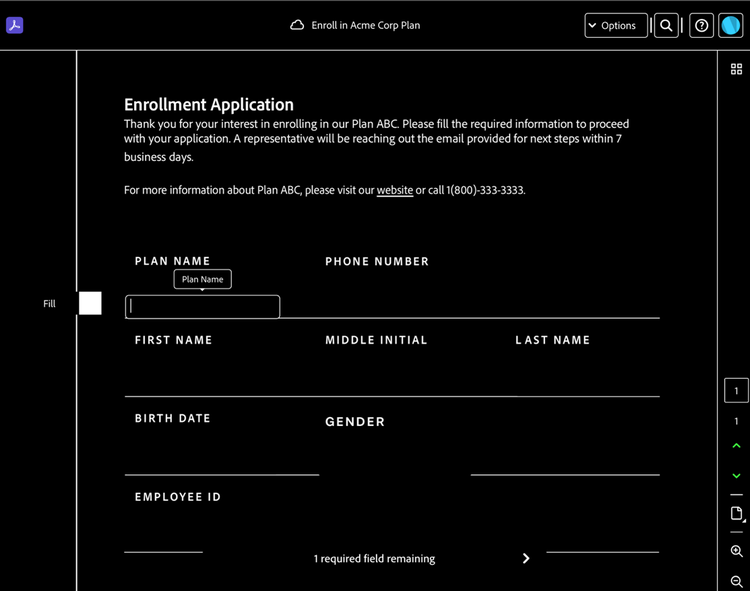 Signing experience when Microsoft Windows OS is set to “High Contrast Dark”