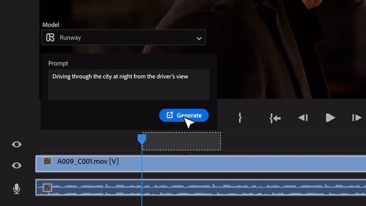 Screenshot generating an image using Adobe Firefly.