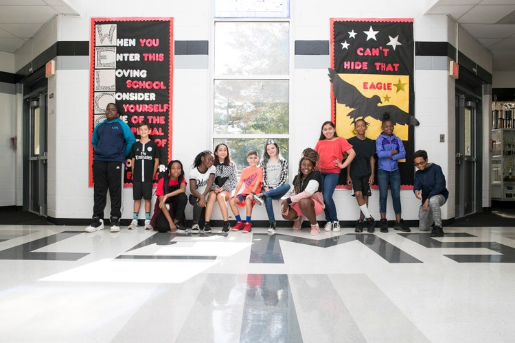 A group of children from the Howard County Public School System.