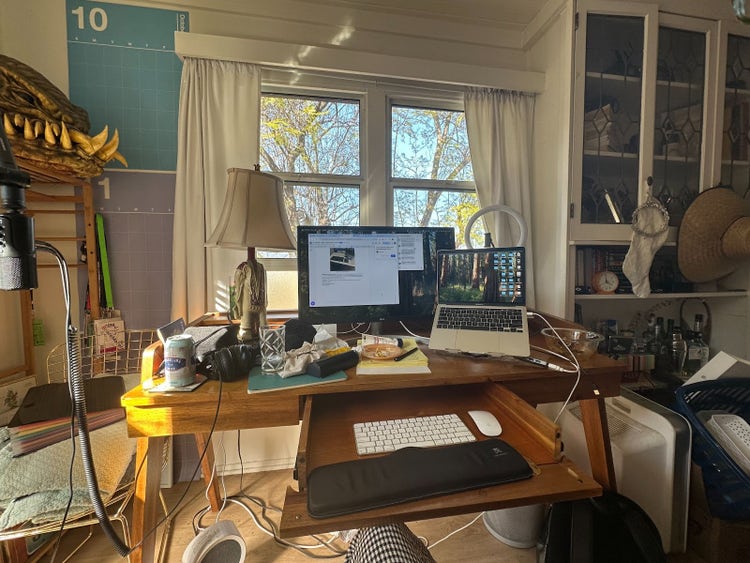 Workspace of writer and director GG Hawkins.