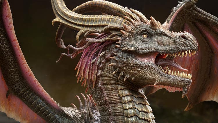 Image of a dragon created using Substanace 3D.