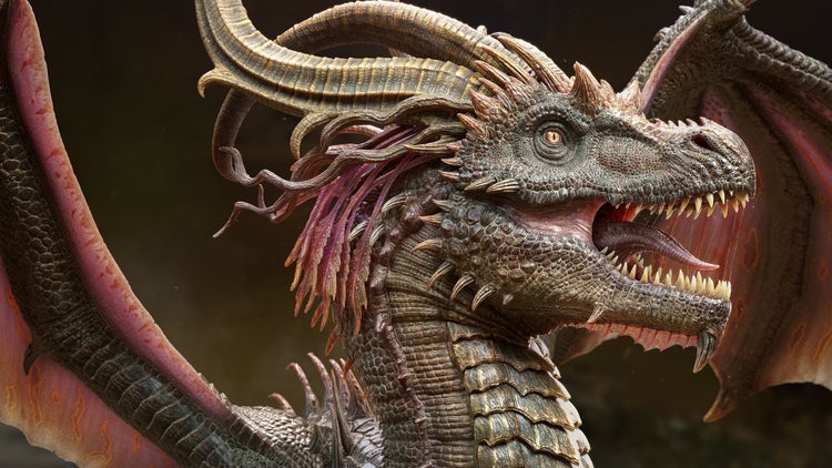 Image of a dragon created using Substanace 3D.