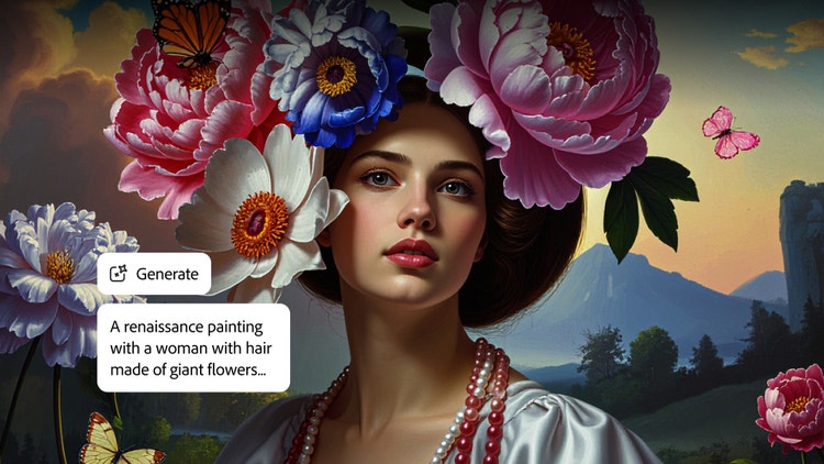 Image of a woman created using Adobe Firefly.