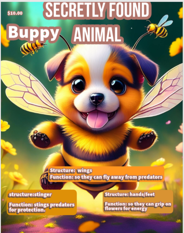 Buppy Adobe Express project by Allyson Pisio, 5th Grade, Maplebrook Elementary School.