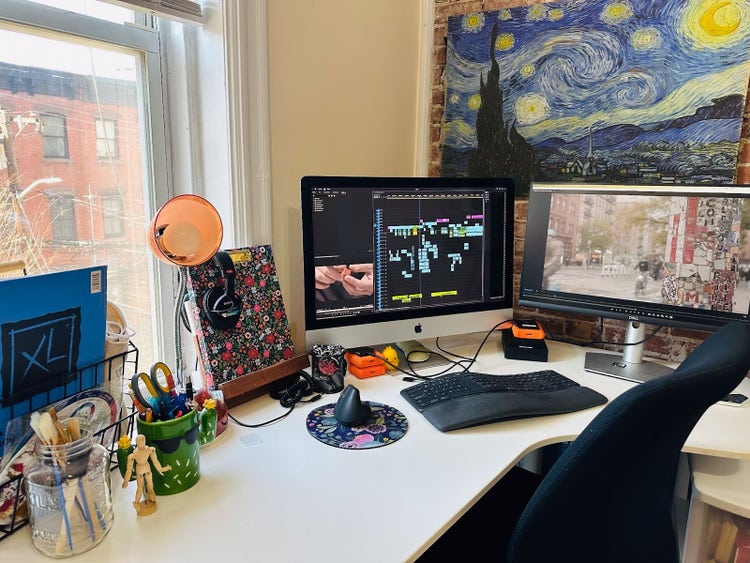 Workspace of Steph Khoury.