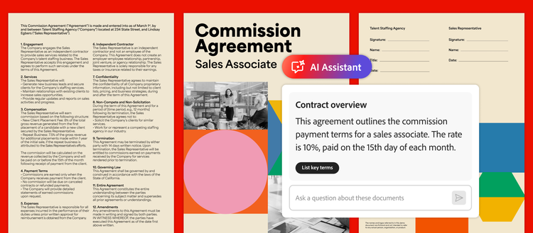 Adobe Acrobat AI Assistant contract overview.