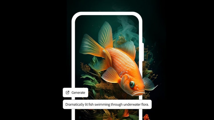 Gold fish with prompt from Adobe Firefly.