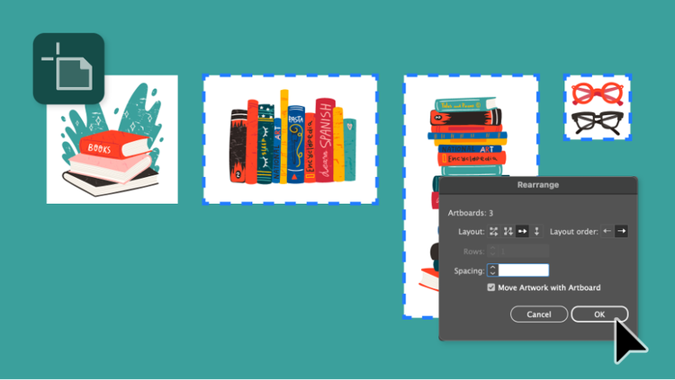 Rearrange on Illustrator.