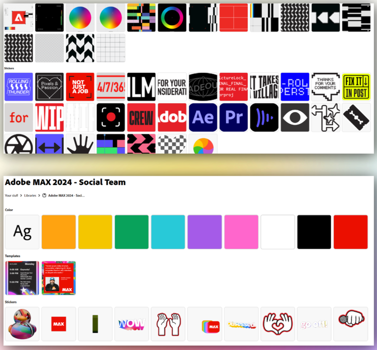 Screenshot of Adobe Express in use.